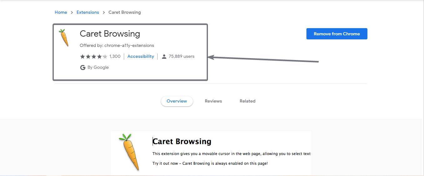 What is Caret Browsing in Windows 10?