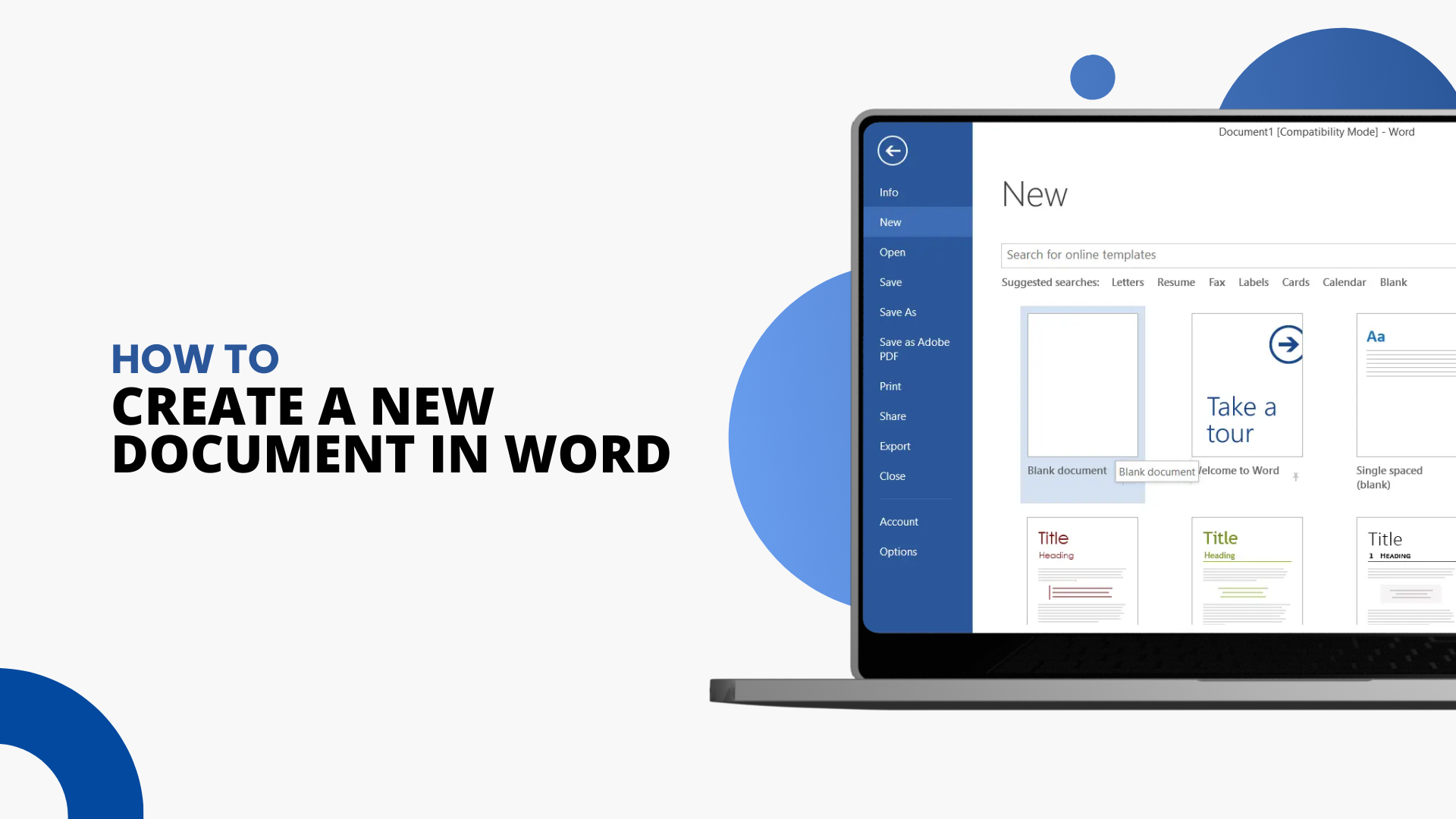How to Create a Document in Word