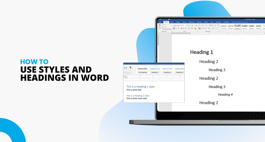 How to use text styles and headings in Microsoft Word