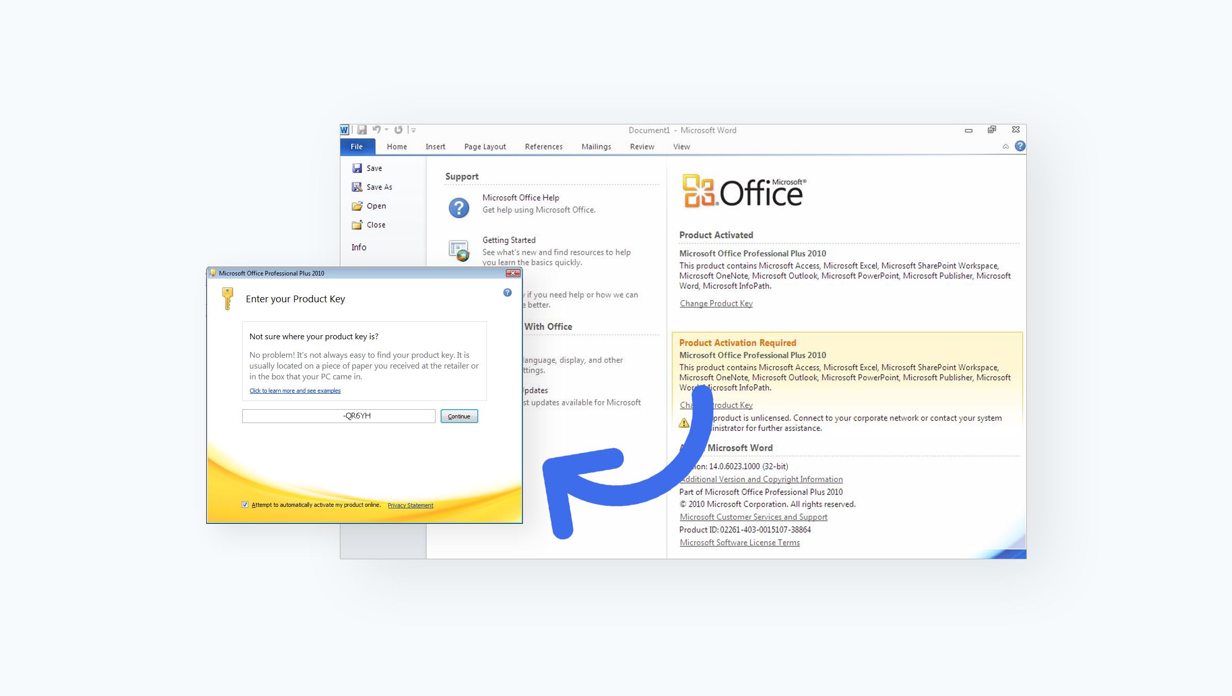 Office 2010 Activation