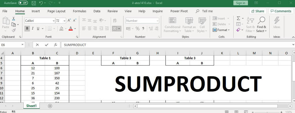 SUMPRODUCT