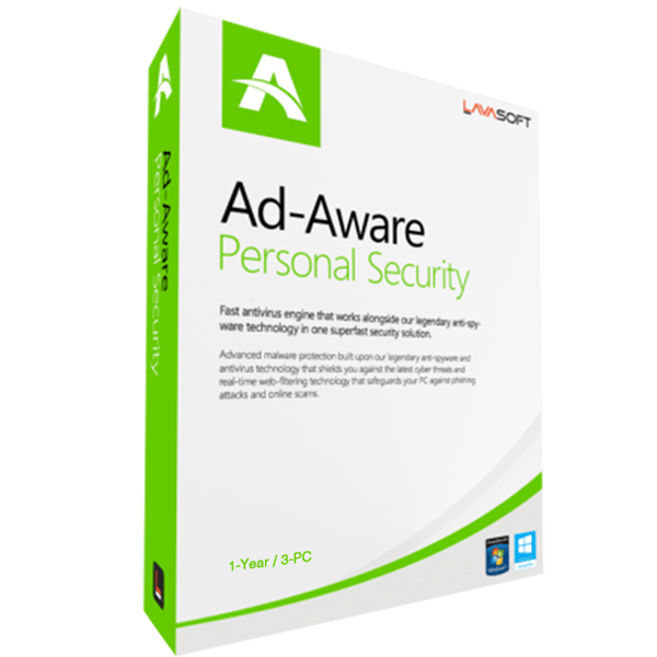AdAware Software AdAware Personal Security - 1-Year / 3-PC