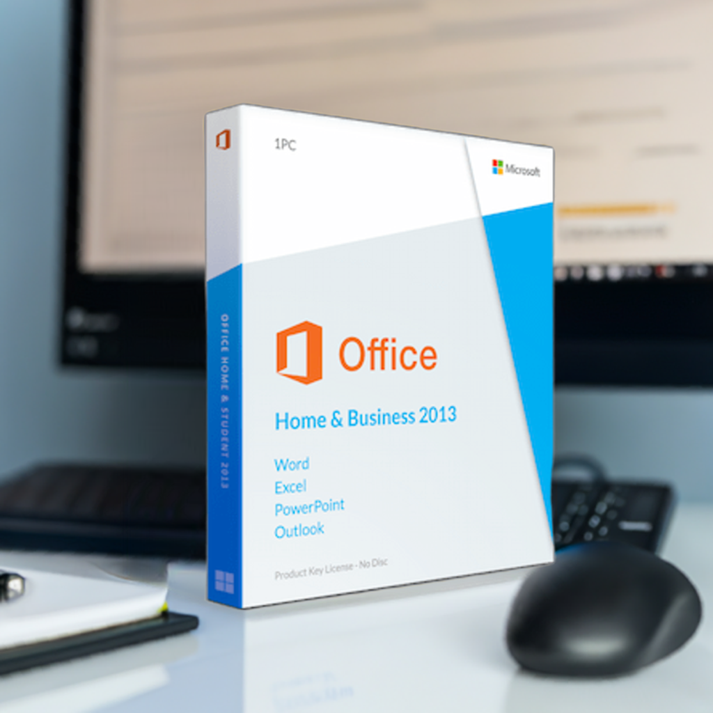 Microsoft Software Microsoft Office 2013 Home and Business PC License box