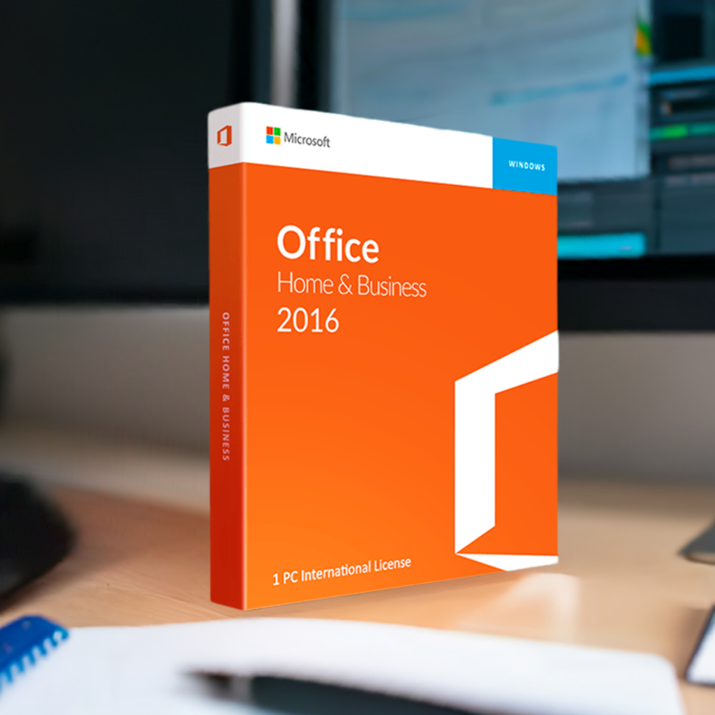 Microsoft Software Microsoft Office 2016 Home & Business International License box