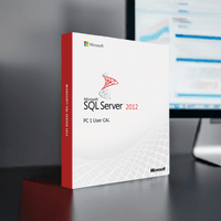 Thumbnail for Microsoft Software Microsoft SQL Server 2012 PC 1 User CAL