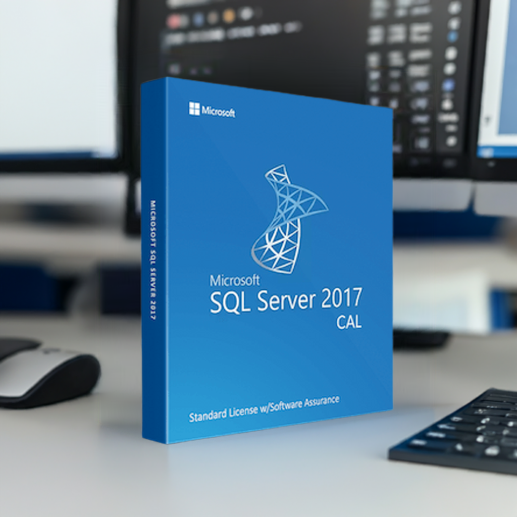 Microsoft Software SQL Server 2017 Standard License with Software Assurance box