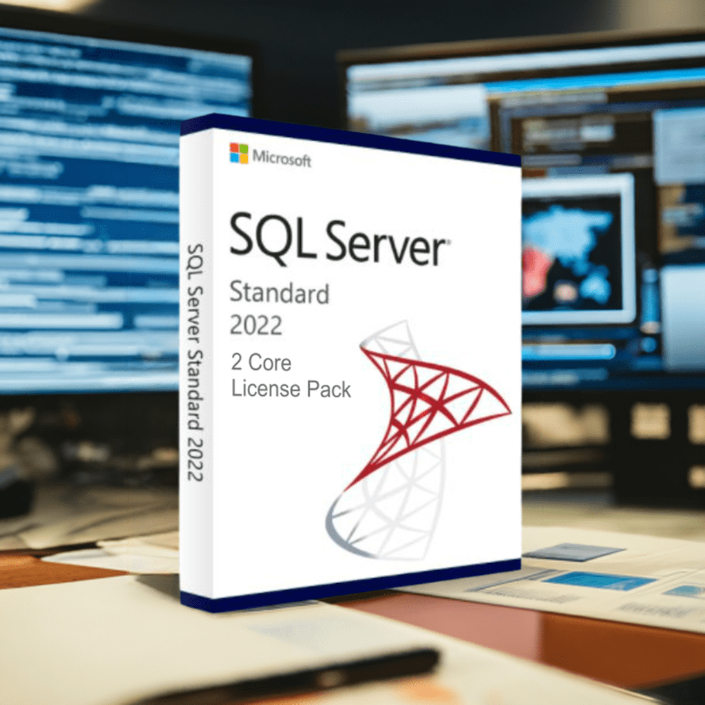 Microsoft Software SQL Server 2022 Standard Core - 2 Core License box