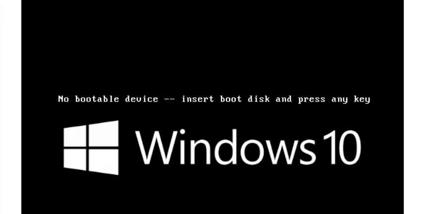 No Bootable Device Error on Windows 10