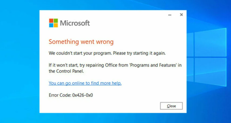 Fix “Something Went Wrong” When You Start an Office App