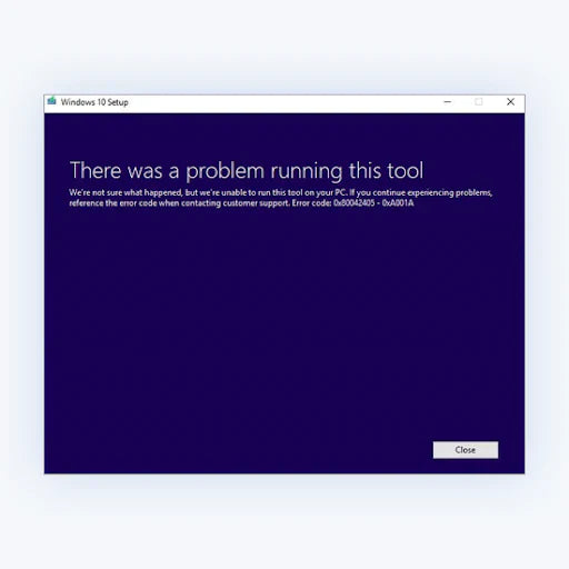 Error Code 0x80042405-0xA001A in Media Creation Tool [Fix]