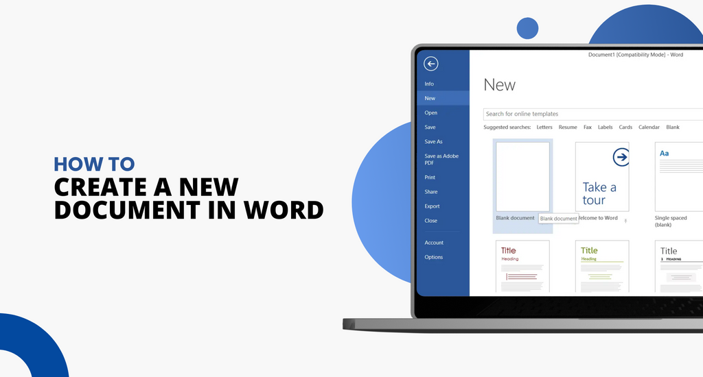 How to Create a Document in Word