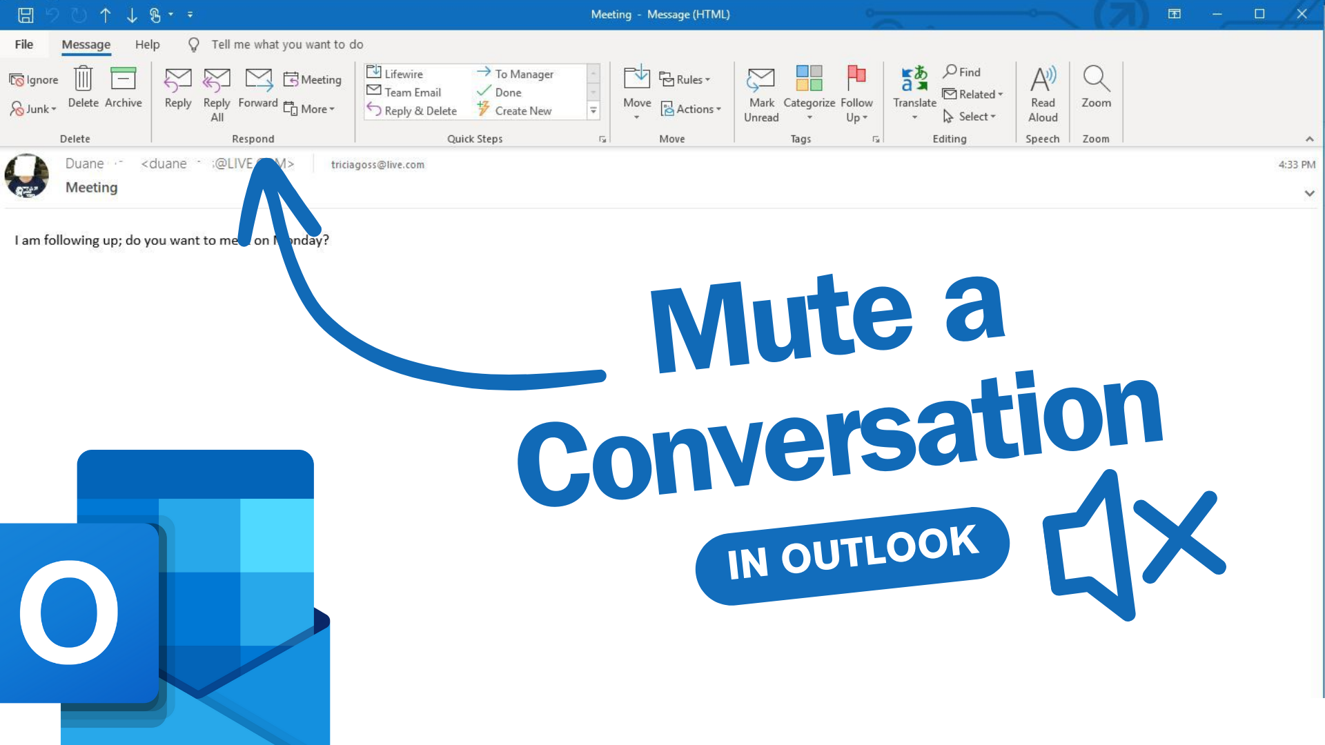 How to Ignore Conversations in Microsoft Outlook