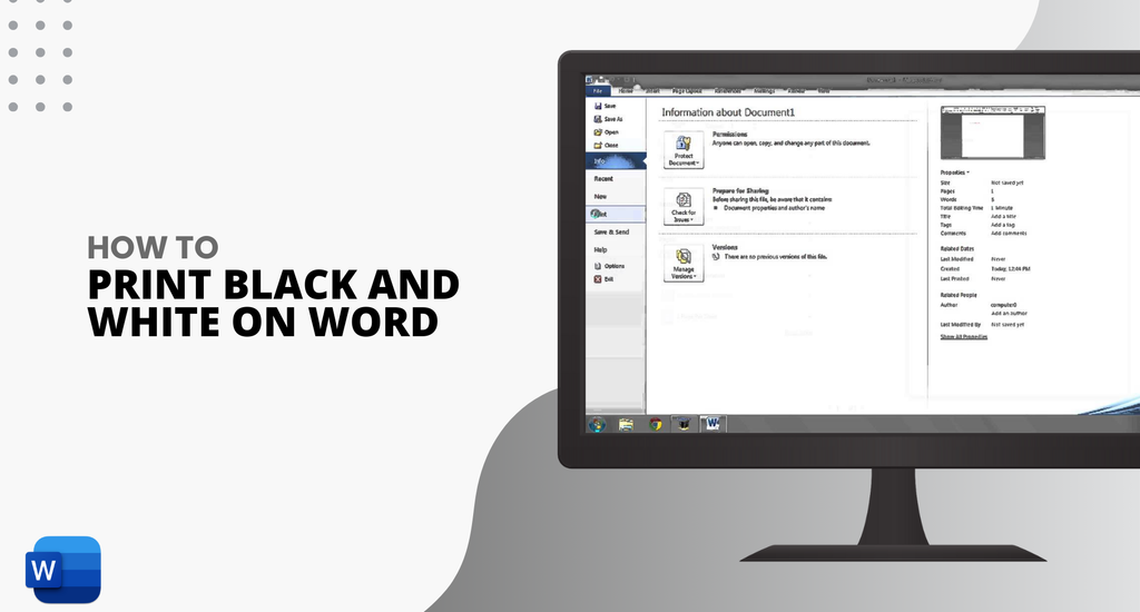 How to Print Black and White on Word