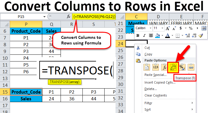 How to Switch Rows and Columns in Excel