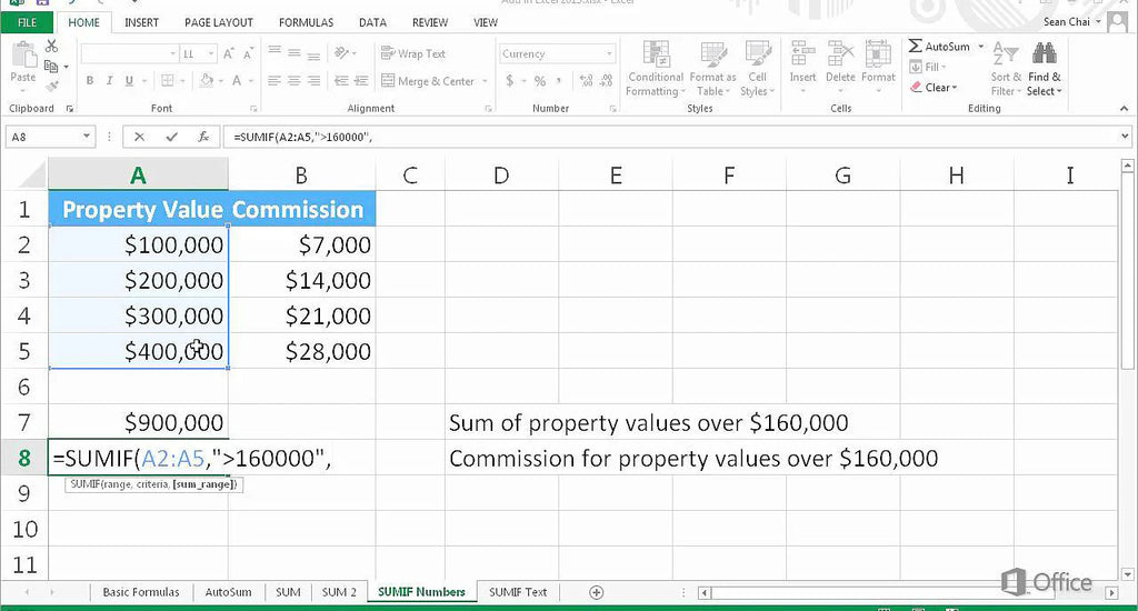 How to Use the SUMIF Function in Excel