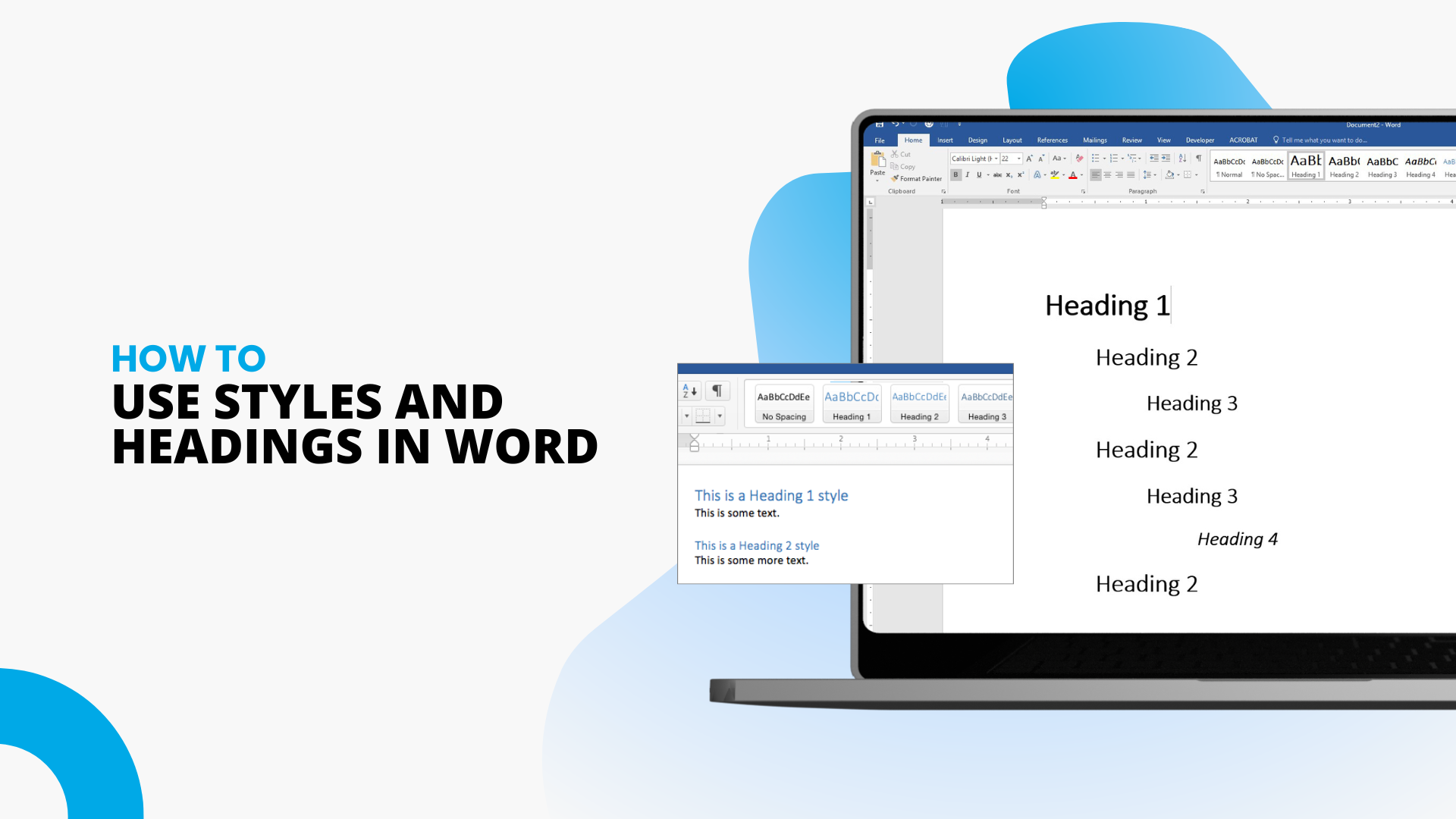 How to use text styles and headings in Microsoft Word