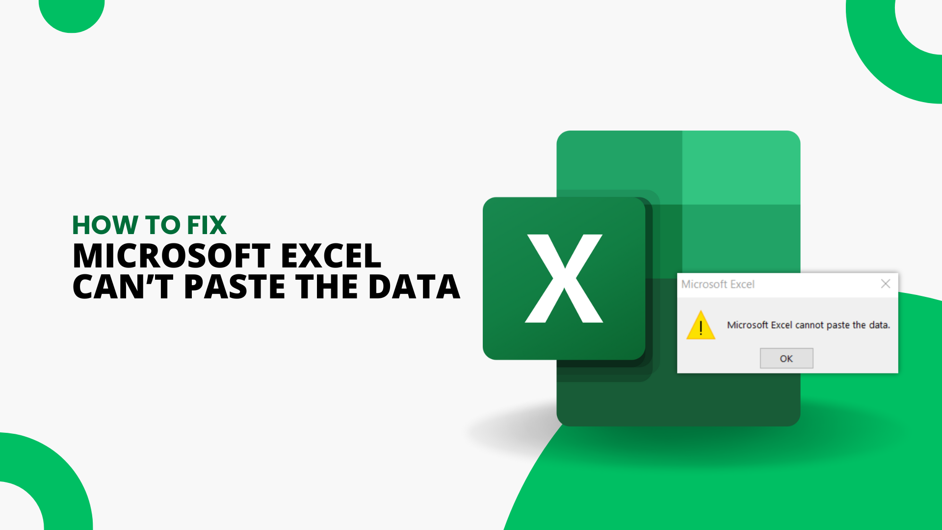 How to Fix Microsoft Excel Cannot Paste the Data