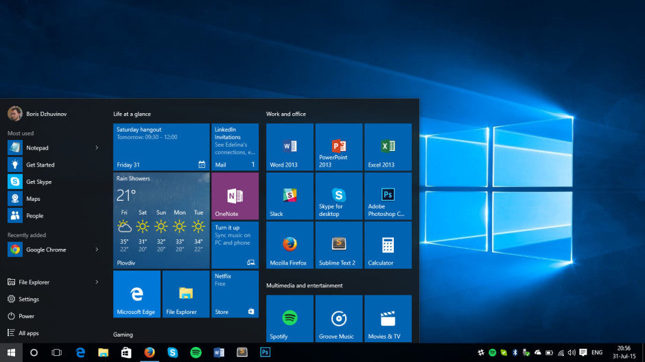 Microsoft Windows 10 Comparison