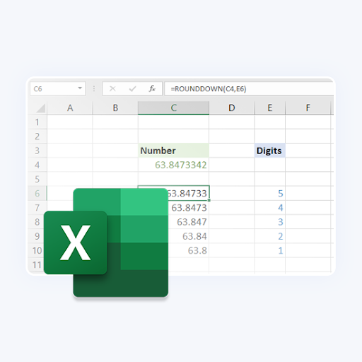 How To Use Excel Round Down Function