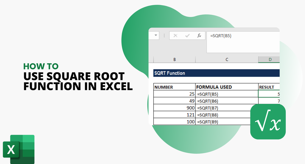 How to Use the Square Root Function in Microsoft Excel