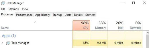 how to fix high cpu on windows