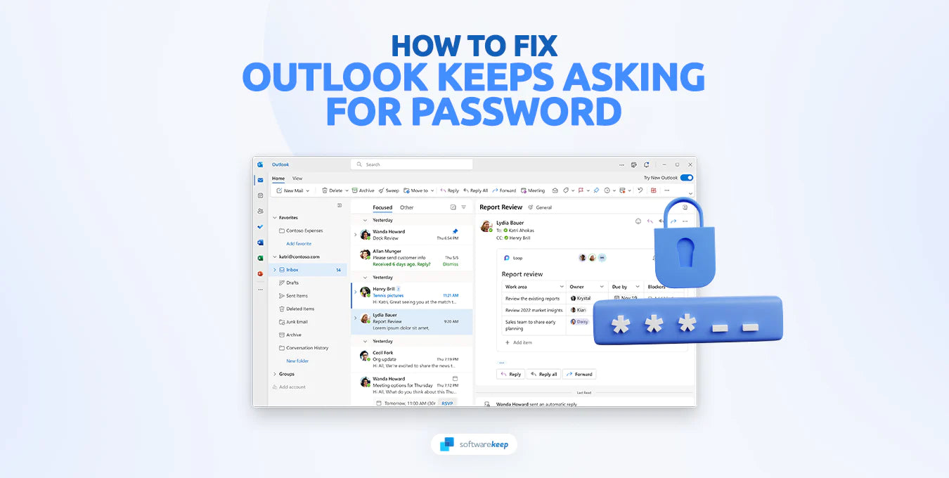 Fix Outlook keeps asking for password