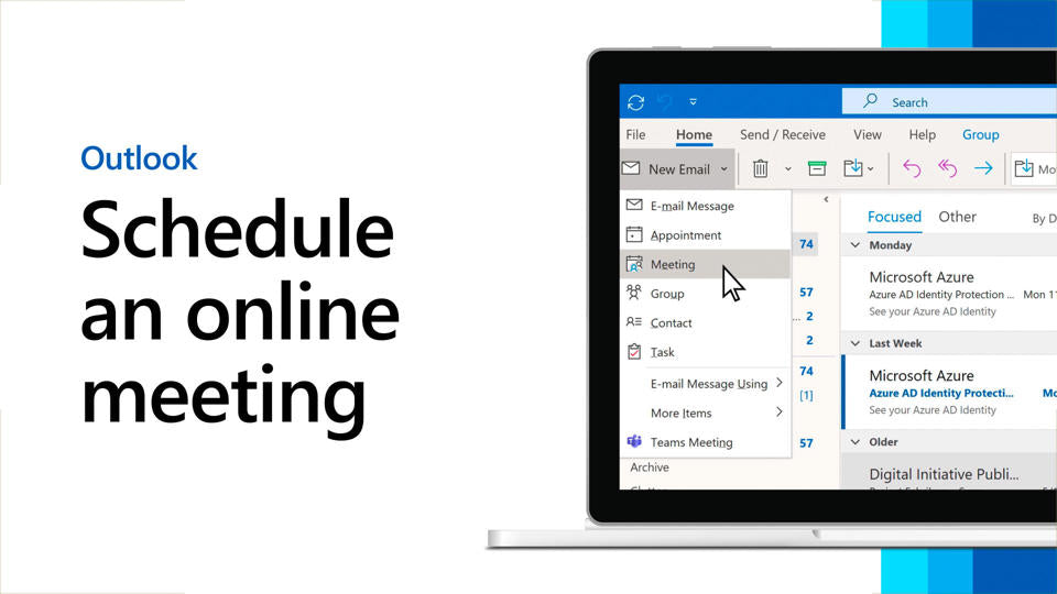 How to Schedule online meetings Using Outlook