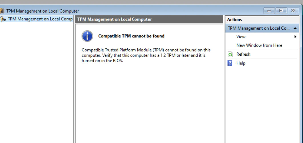 Fix TPM Device Not Detected Error