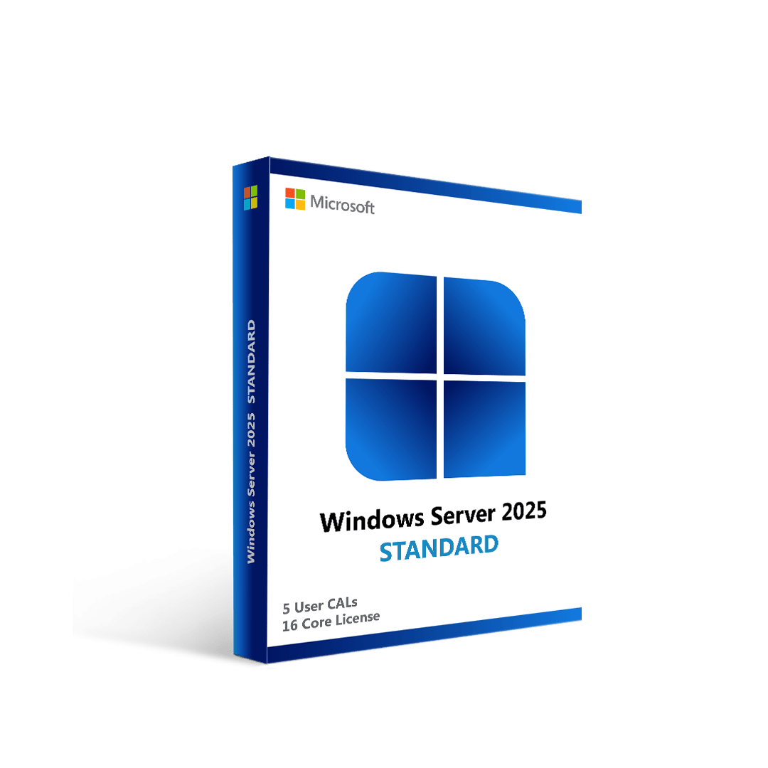 Microsoft Microsoft Windows Server 2025 Standard with 5 User CALs - 16 Core License