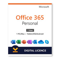 Thumbnail for Microsoft Software Microsoft 365 Personal - 1 year, (EU/UK Only)