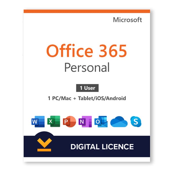Microsoft Software Microsoft 365 Personal - 1 year, (US/CA Only)