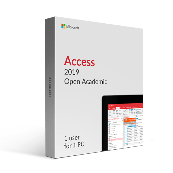 Microsoft Software Microsoft Access 2019 Open Academic