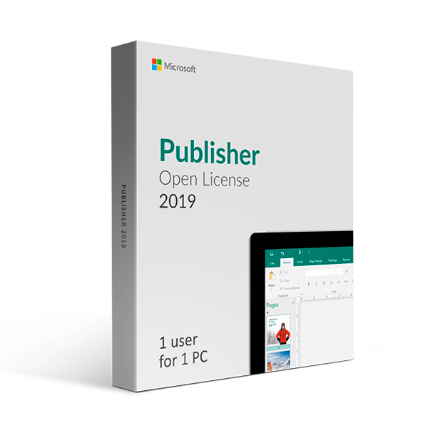 Microsoft Software Microsoft Publisher 2019 Open License