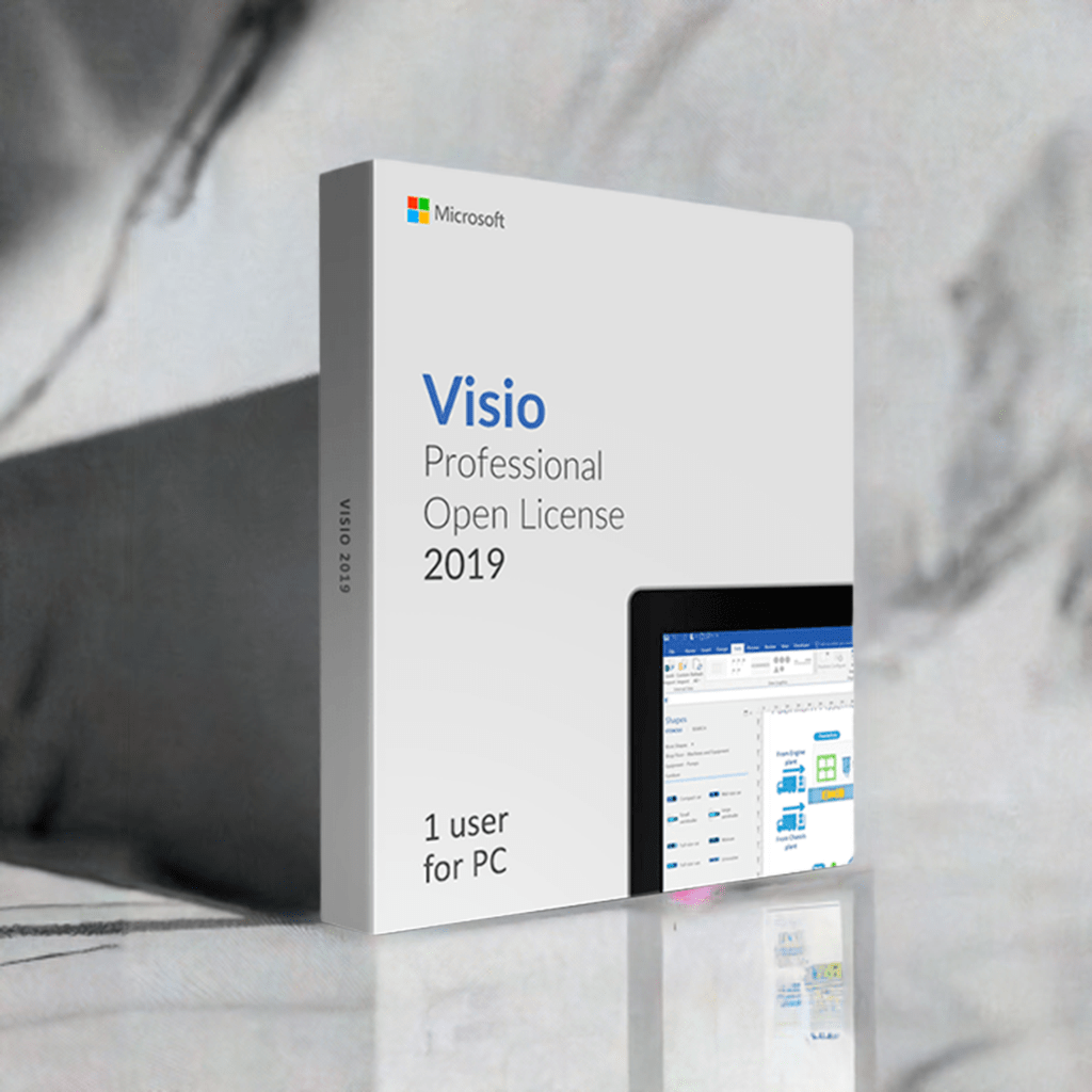 Microsoft Visio 2019 Professional Open License box