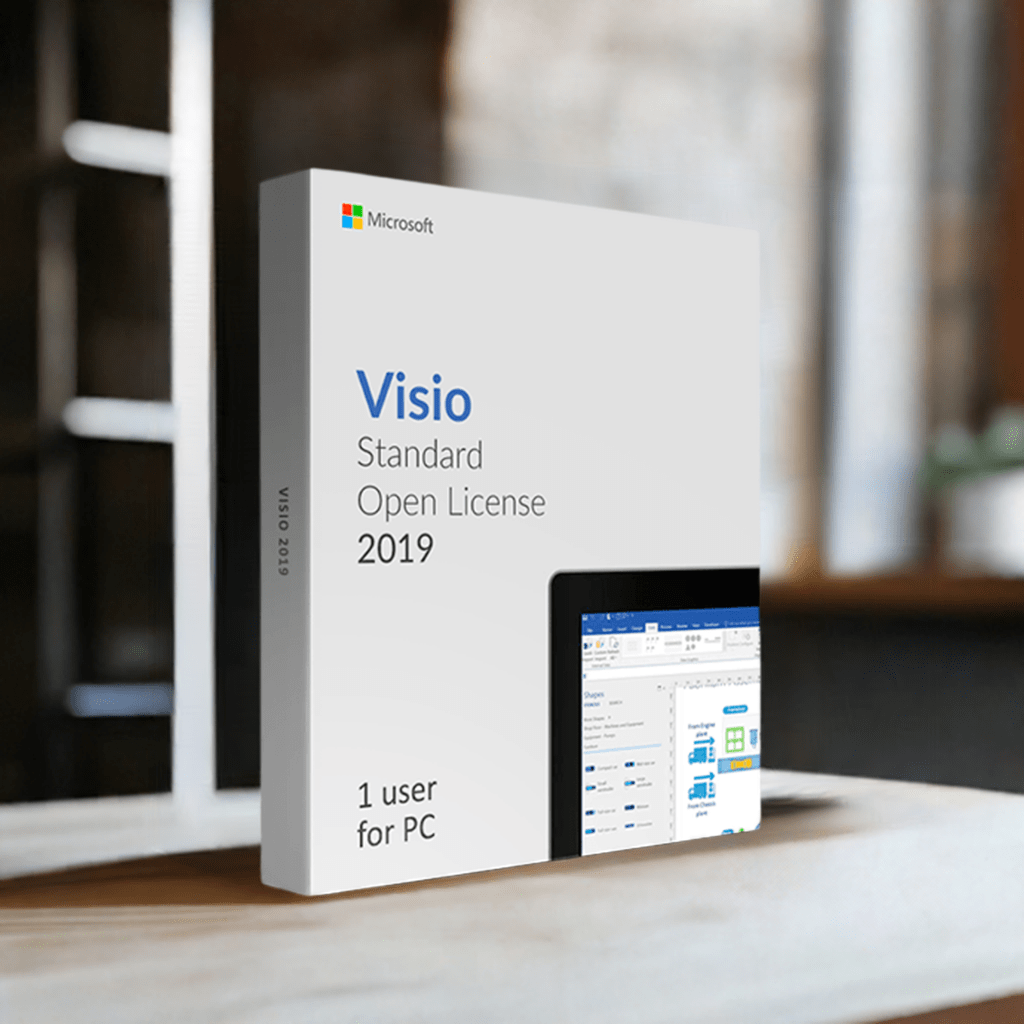 Microsoft Software Microsoft Visio 2019 Standard Open License box