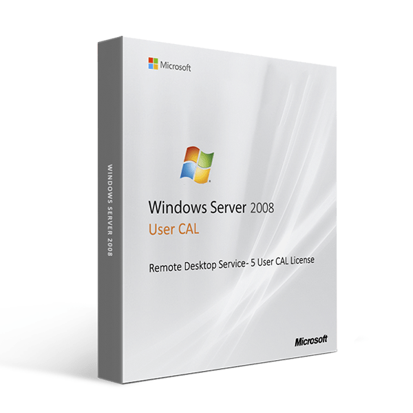 Microsoft Software Microsoft Windows Server 2008 Remote Desktop Service - 5 User CAL License