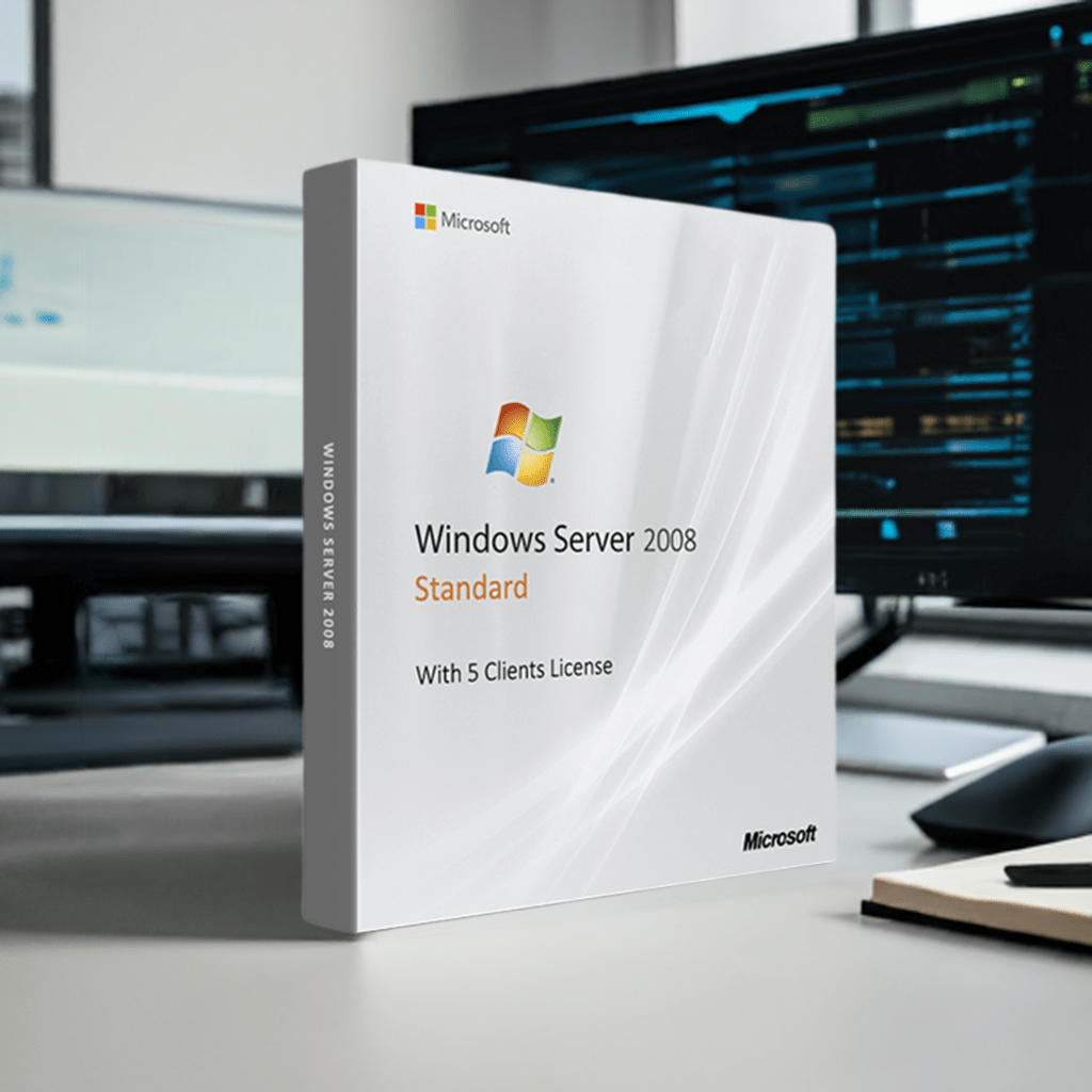 Microsoft Software Microsoft Windows Server 2008 Standard With 5 Clients License