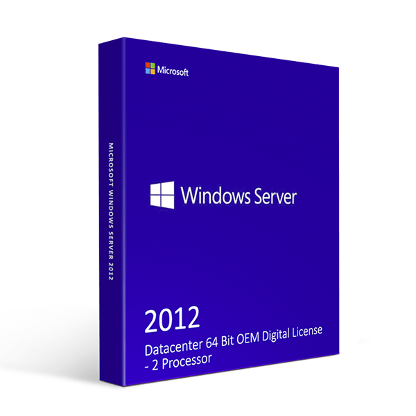 Microsoft Software Microsoft Windows Server 2012 Datacenter 64 Bit OEM Digital License - 2 Processor