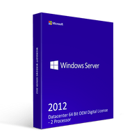Thumbnail for Microsoft Software Microsoft Windows Server 2012 Datacenter 64 Bit OEM Digital License - 2 Processor