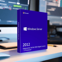 Thumbnail for Microsoft Software Microsoft Windows Server 2012 Datacenter 64 Bit OEM Digital License - 2 Processor box