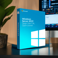 Thumbnail for Microsoft Software Microsoft Windows Server 2019 Single User CAL Open License box