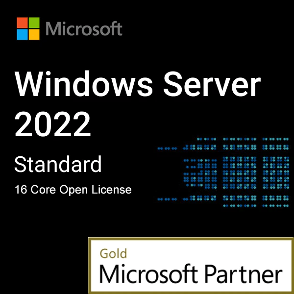 Microsoft Software Microsoft Windows Server 2022 Standard - 16 Core - Open License