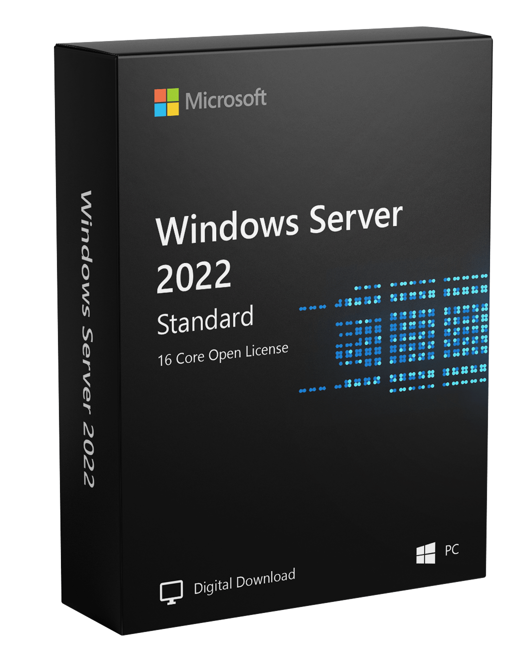 Microsoft Software Microsoft Windows Server 2022 Standard - 16 Core - Open License box