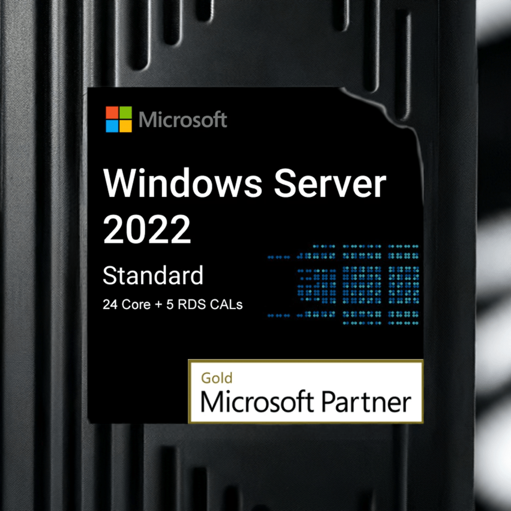 Microsoft Software Microsoft Windows Server 2022 Standard - 24 Core + 5 RDS CALs