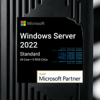 Thumbnail for Microsoft Software Microsoft Windows Server 2022 Standard - 24 Core + 5 RDS CALs
