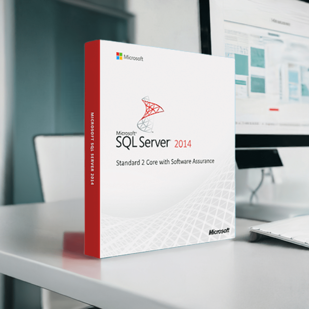 Microsoft Software SQL Server 2014 Standard 2 Core with Software Assurance box