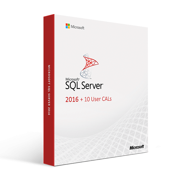 Microsoft Software SQL Server 2016 + 10 User CALs