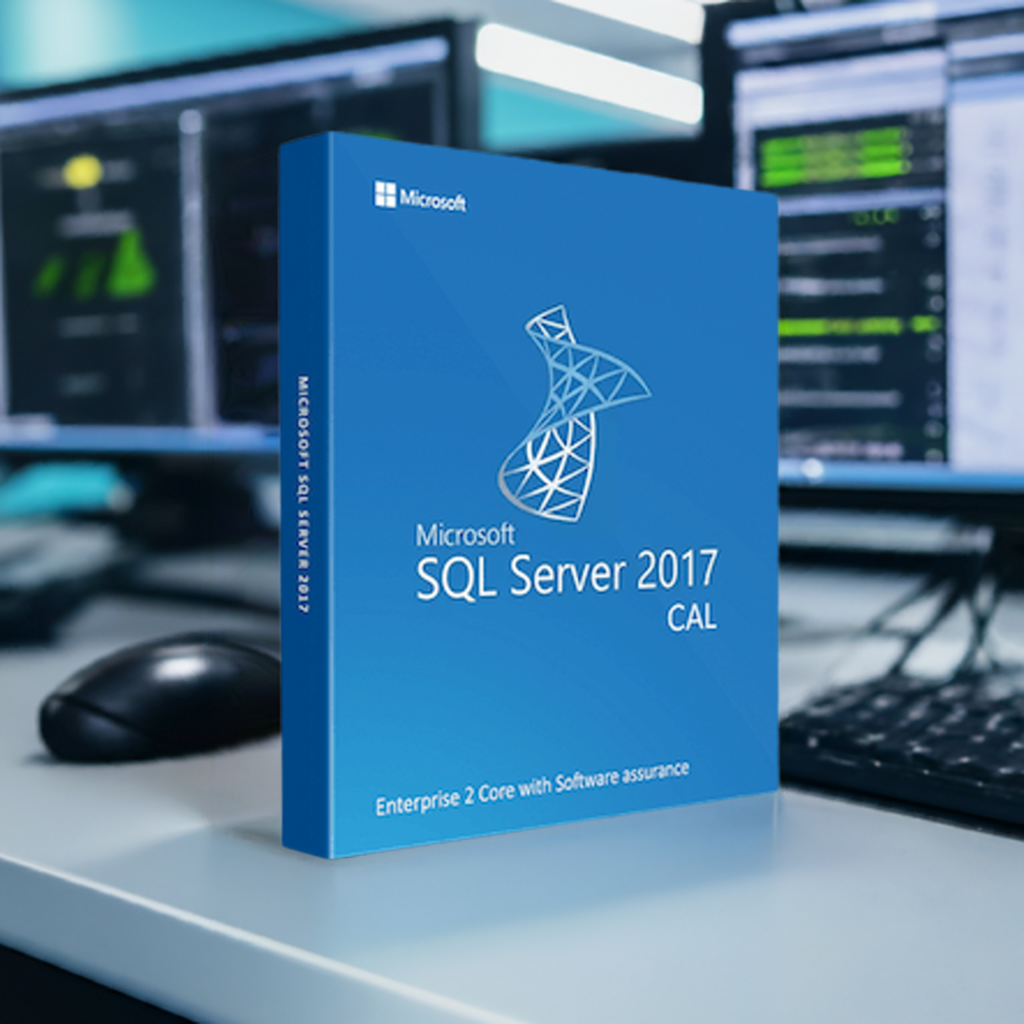 Microsoft Software SQL Server 2017 Enterprise 2 Core with Software Assurance box