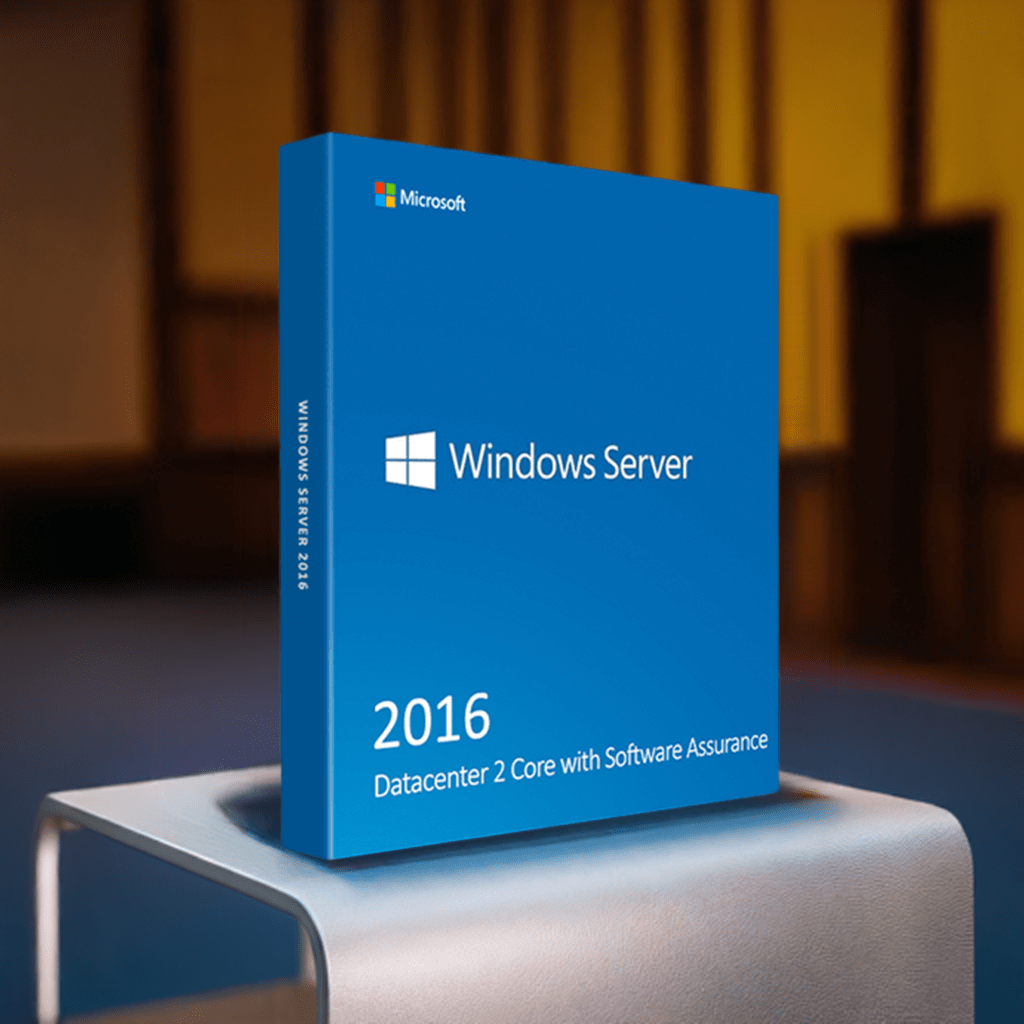 Microsoft Software Windows Server 2016 Datacenter 2 Core with Software Assurance box