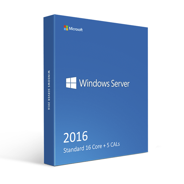 Microsoft Software Windows Server 2016 Standard 16 Core + 5 CALs